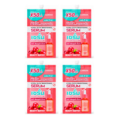 Beauty Buffet Carissa Hydra Glow Brightening Facial Serum — 4 Sachets | 7 ml Each — exactly 4 retail units shown on white background.