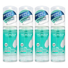 beWiLD Zinc Micellar Rinse-Off Makeup Remover — 4 Bottles | 160 ml Each — exactly 4 retail units shown on white background.