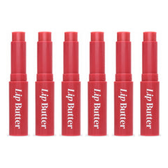 beWiLD Lip Butter Tinted Moisturizing Lip Balm — 6 Sticks | 2.2 g Each — exactly 6 retail units shown on white background.