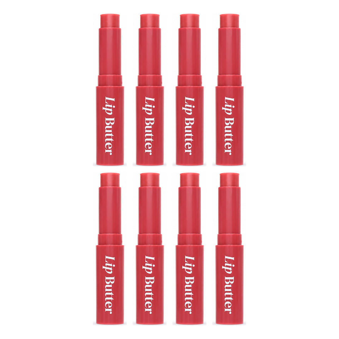 beWiLD Lip Butter Tinted Moisturizing Lip Balm — 8 Sticks | 2.2 g Each — exactly 8 retail units shown on white background.