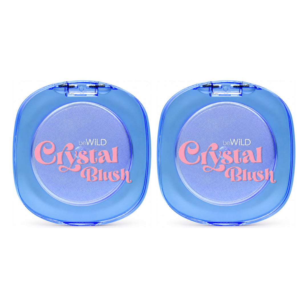 beWiLD Crystal Blush pH-Responsive Jelly Blush — 2 Compacts | 4 g Each — exactly 2 retail units shown on white background.