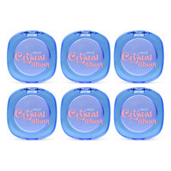 beWiLD Crystal Blush pH-Responsive Jelly Blush — 6 Compacts | 4 g Each — exactly 6 retail units shown on white background.