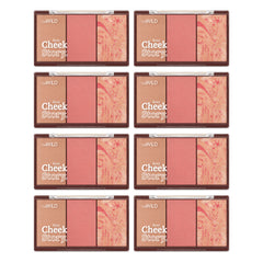 beWiLD Cheek Story 3-in-1 Blush Highlighter & Contour Palette — 8 Palettes | 10 g Each — exactly 8 retail units shown on white background.