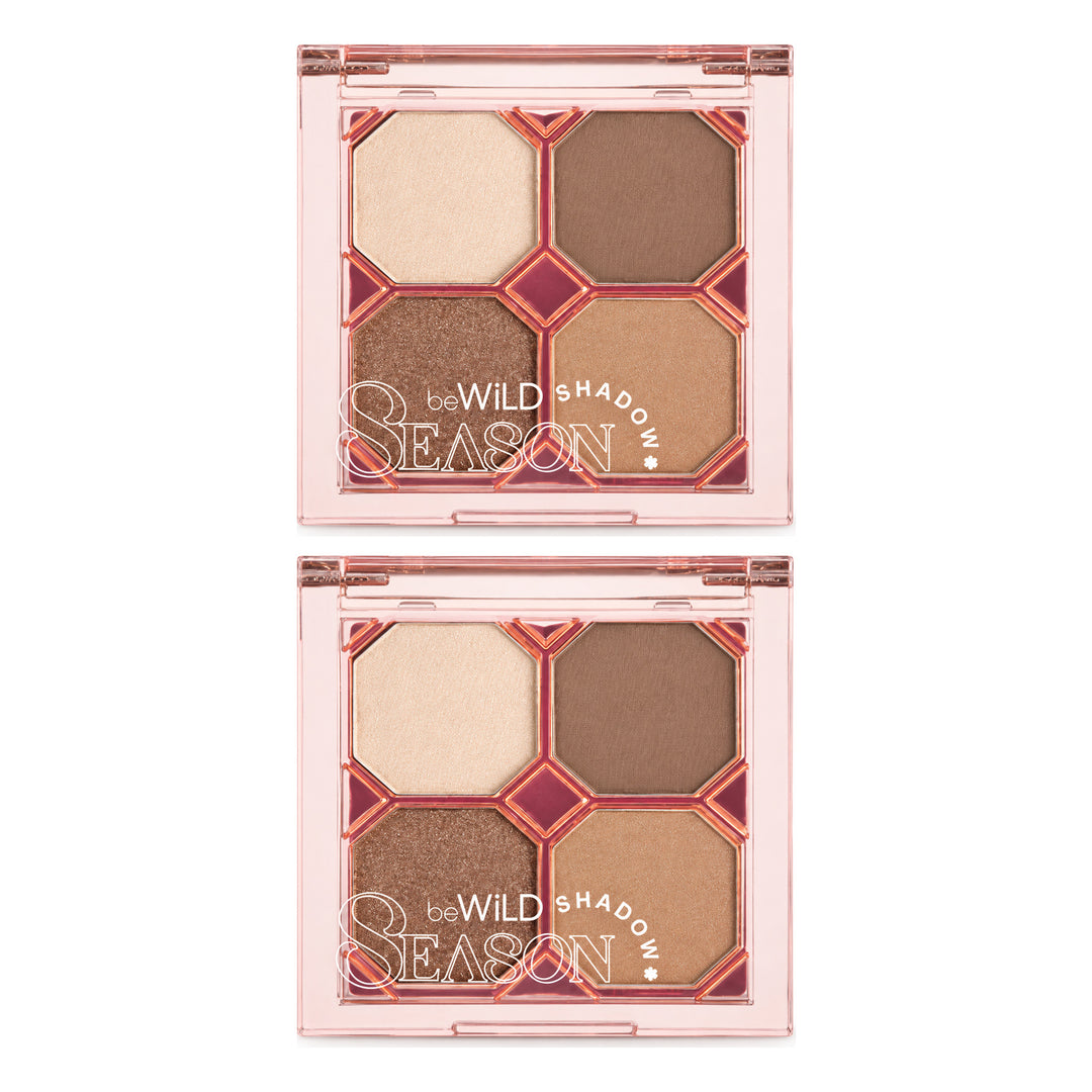 beWiLD Season Shadow 4-Pan Eyeshadow Palette — 2 Palettes | 4.8 g Each — exactly 2 retail units shown on white background.