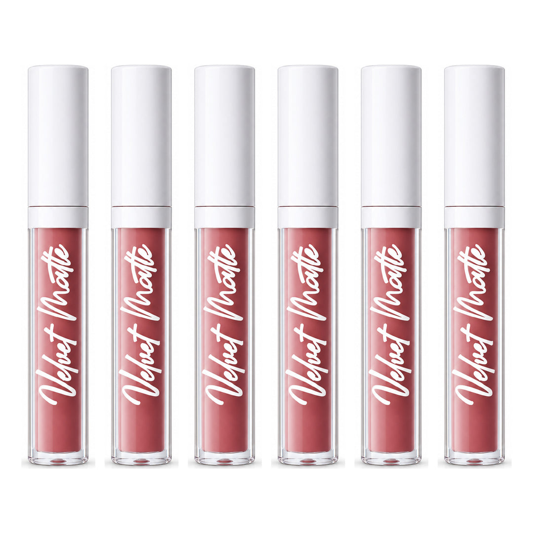 beWiLD Velvet Matte Liquid Lip Colour — 6 Tubes | 2.3 g Each — exactly 6 retail units shown on white background.