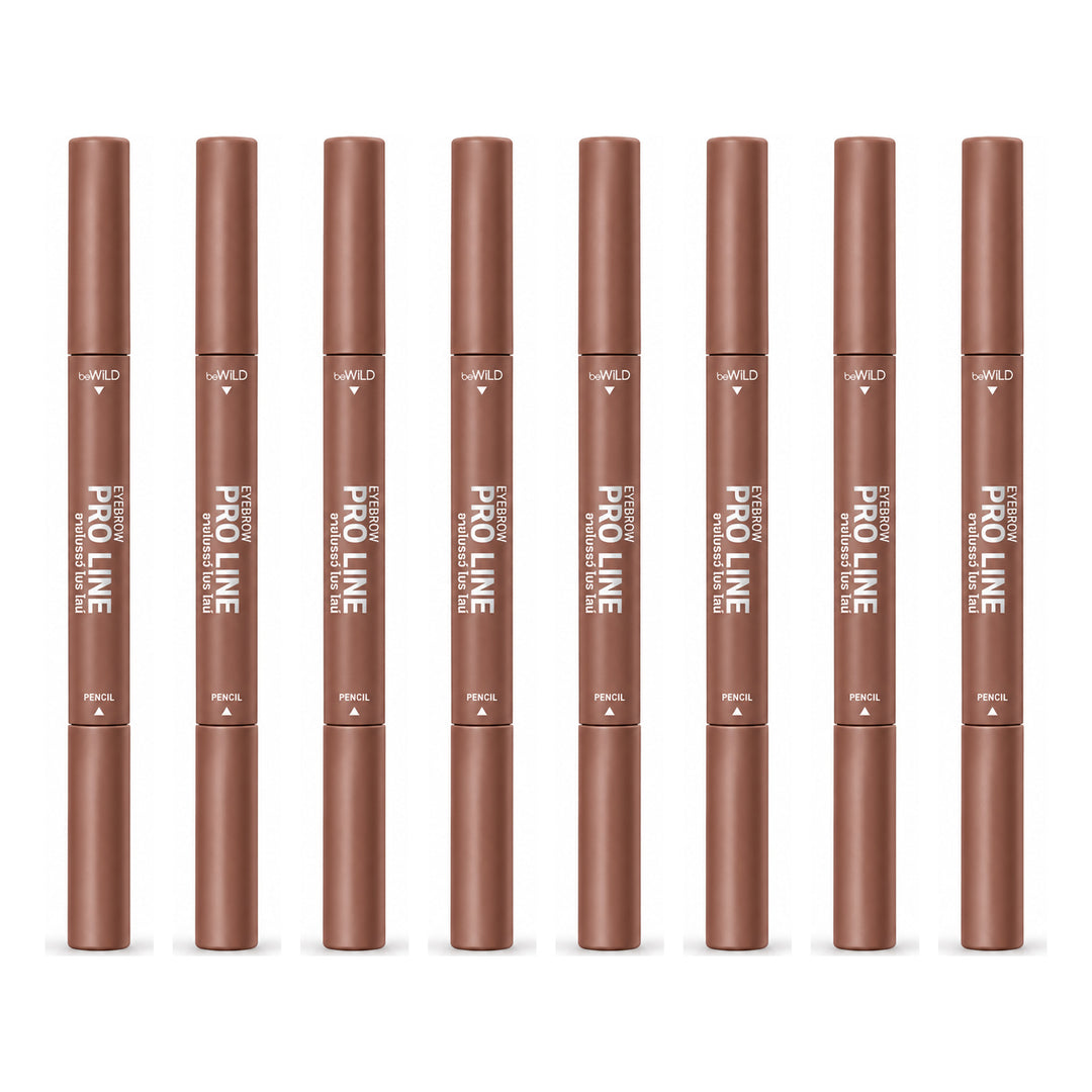 beWiLD Eyebrow Pro Line Precision Brow Pencil — 8 Pencils | 0.16 g Each — exactly 8 retail units shown on white background.