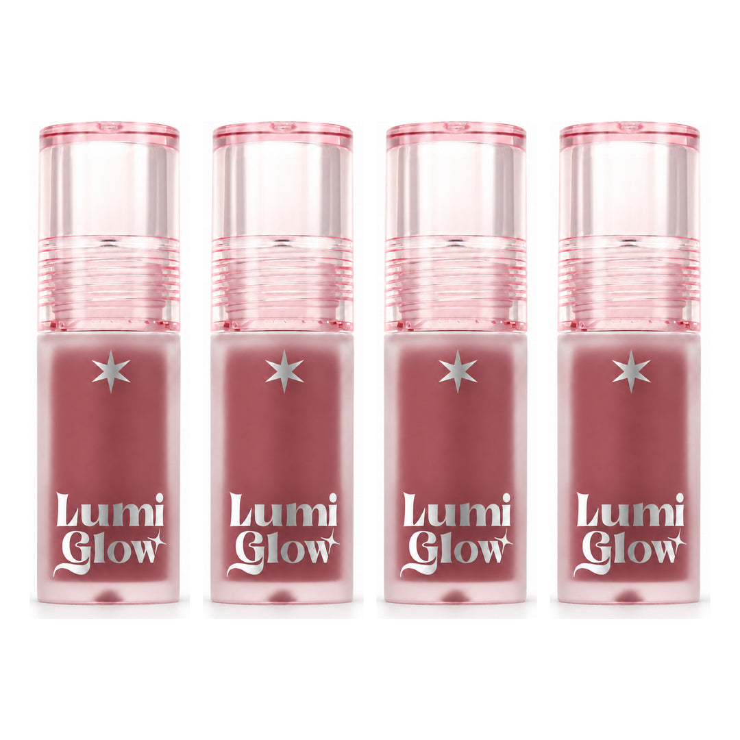 beWiLD Lumi Glow Lip Tint Oil — 4 Tubes | 4.5 g Each — exactly 4 retail units shown on white background.