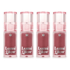 beWiLD Lumi Glow Lip Tint Oil — 4 Tubes | 4.5 g Each — exactly 4 retail units shown on white background.