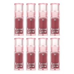 beWiLD Lumi Glow Lip Tint Oil — 8 Tubes | 4.5 g Each — exactly 8 retail units shown on white background.