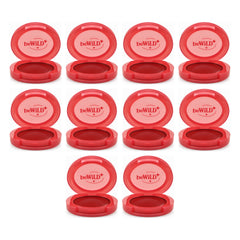beWiLD Fruity Balm Cream Lip & Cheek Colour — 10 Pots | 3 g Each — exactly 10 retail units shown on white background.