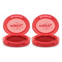 beWiLD Fruity Balm Cream Lip & Cheek Colour — 2 Pots | 3 g Each — exactly 2 retail units shown on white background.