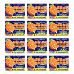 Bennett Natural Extracts Vitamin C & E Travel Mini Soap — 12 Boxes | 72 × 25 g Bars — exactly 12 complete retail units shown on white background.