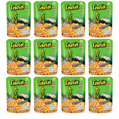 Lotus Seasoned Seaweed, exactly twelve 25 g packets on white