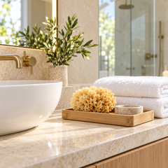 LUX body care routine — bathroom still life