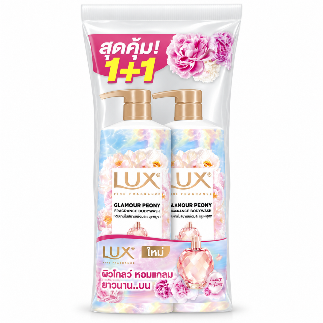 LUX Glamour Peony Body Wash — 2 × 450 ml (1 Manufacturer Twin Pack) — exact retail quantity