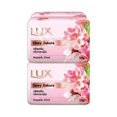 LUX Dewy Sakura Bar Soap — 4 × 105 g (1 Manufacturer Pack) — exact retail quantity