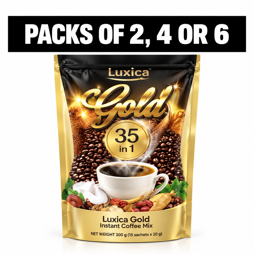 Luxica Gold 35-in-1 Herbal Instant Coffee – 15 Sachets Multipack - product image