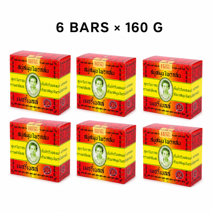 ix boxes of Madame Heng Merry Bell Original Herbal Soap with 160 g per bar