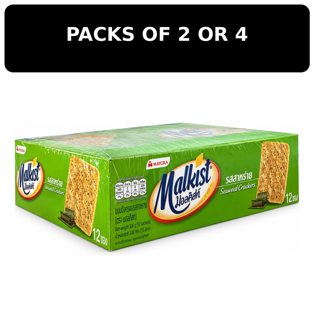 Malkist Seaweed Crackers 336g – Multipack – packs of 2 or 4