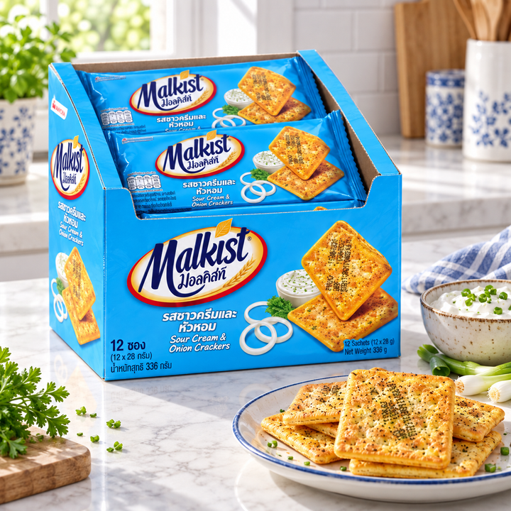 Malkist Sour Cream & Onion Crackers lifestyle image 1