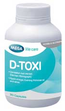 Mega We Care D-Toxi – Advanced Liver Detox & Antioxidant Formula with Silymarin, Vitamin E, Zinc | 30 Capsules