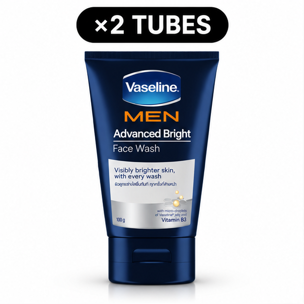 Vaseline Men Advanced Bright Face Wash 100 g × 2 – pack cover
