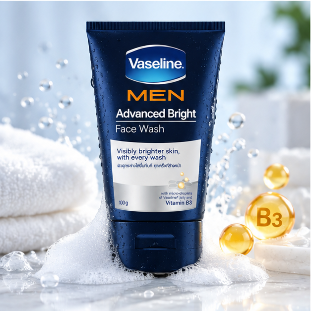 Vaseline Men Advanced Bright Face Wash 100 g × 2 – detail image