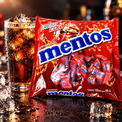 Mentos Fresh Cola Candy Bags — lifestyle presentation