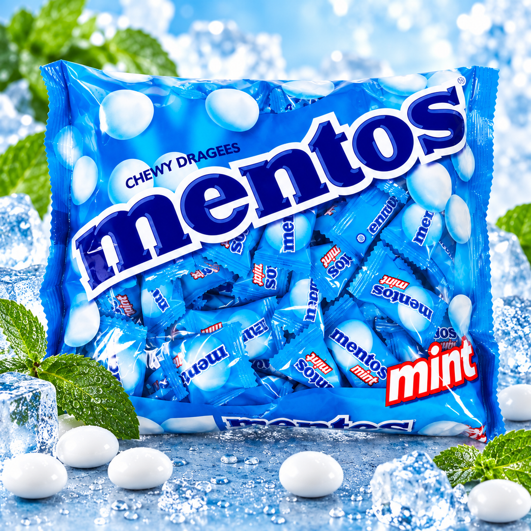 Mentos Mint Candy Bags — lifestyle presentation