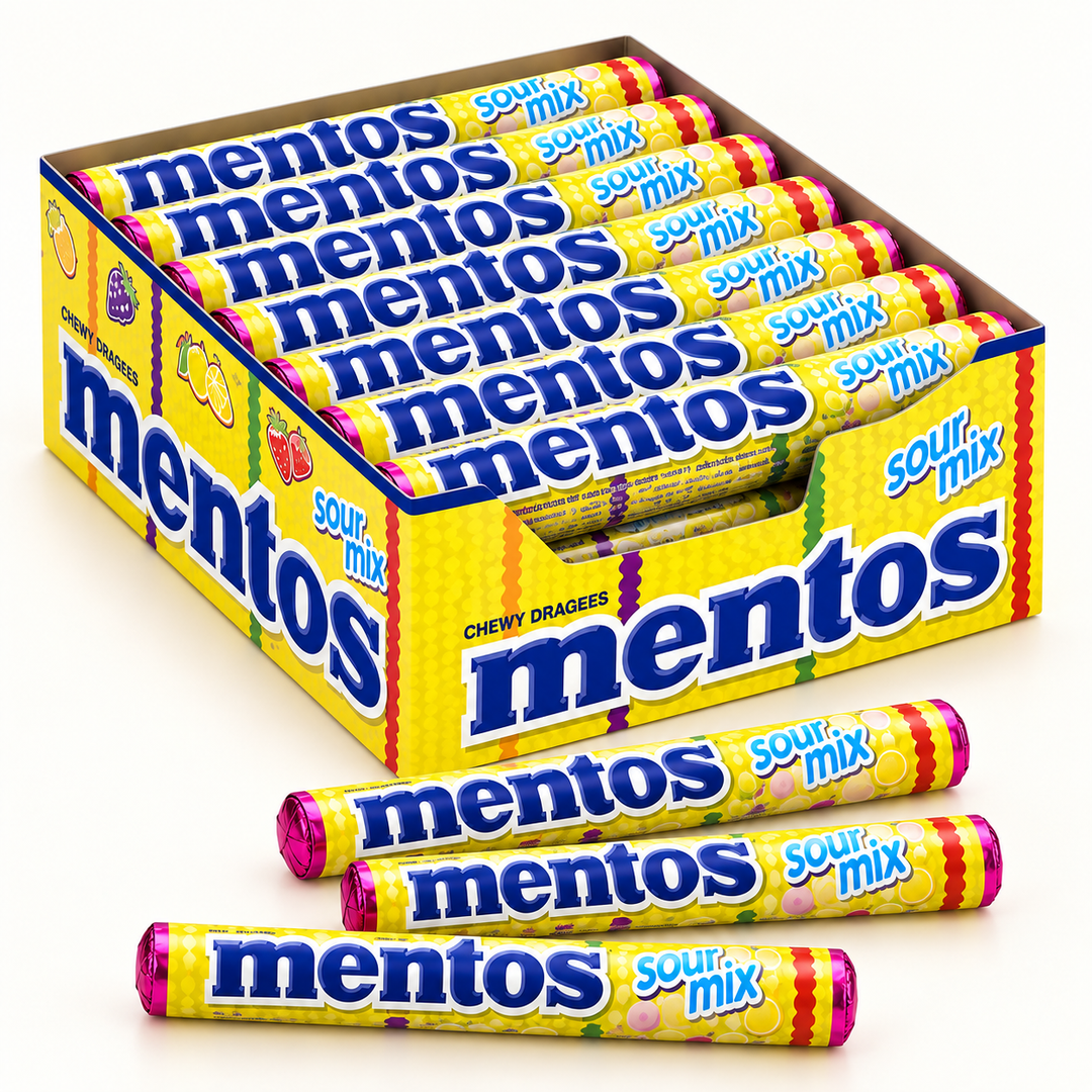 Mentos Sour Mix Rolls Display Box — product detail