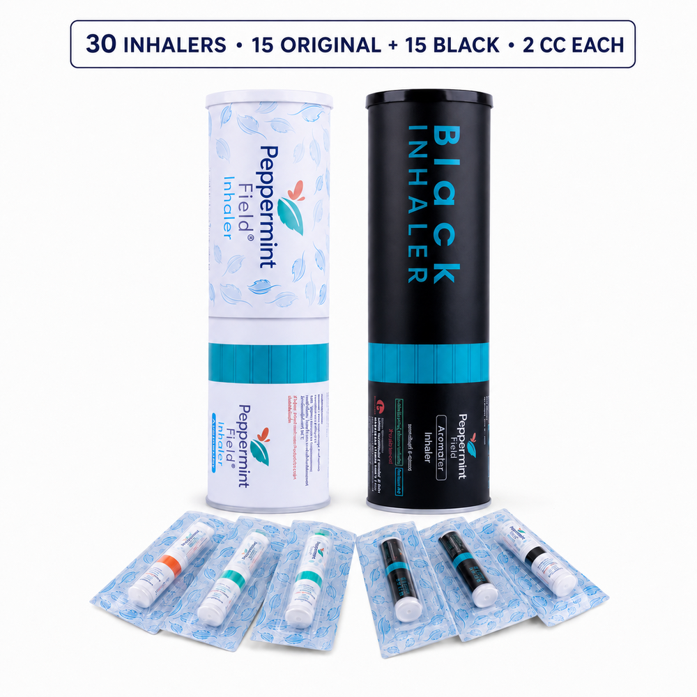 Peppermint Field Original and Black Big Pack with 30 inhalers, 2 cc each