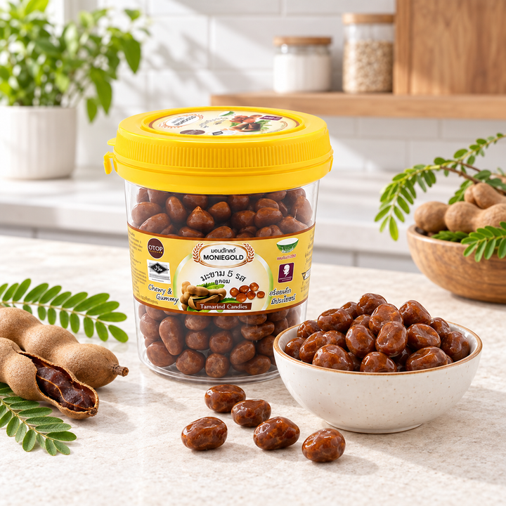 Moniegold Tamarind Candy 115 g cup serving scene