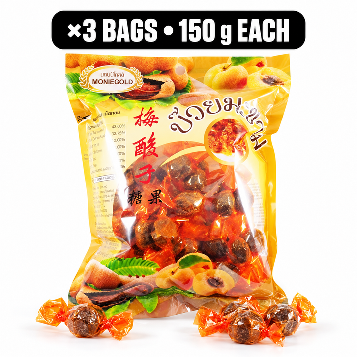Moniegold Plum and Tamarind Ball 3 bags of 150 g