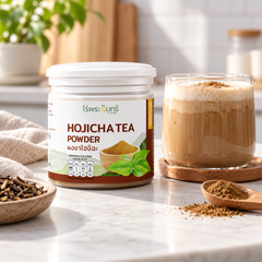 moonfarms hojicha 100g lifestyle 1 — lifestyle photograph