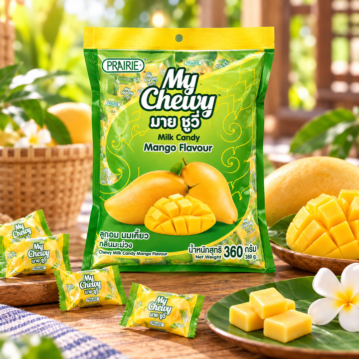 Prairie My Chewy Milk Candy Mango 360g – Multipack - lifestyle 1