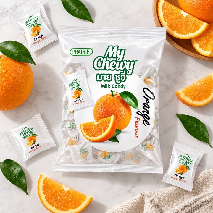 Prairie My Chewy Milk Candy Orange 360g – Multipack - lifestyle 2