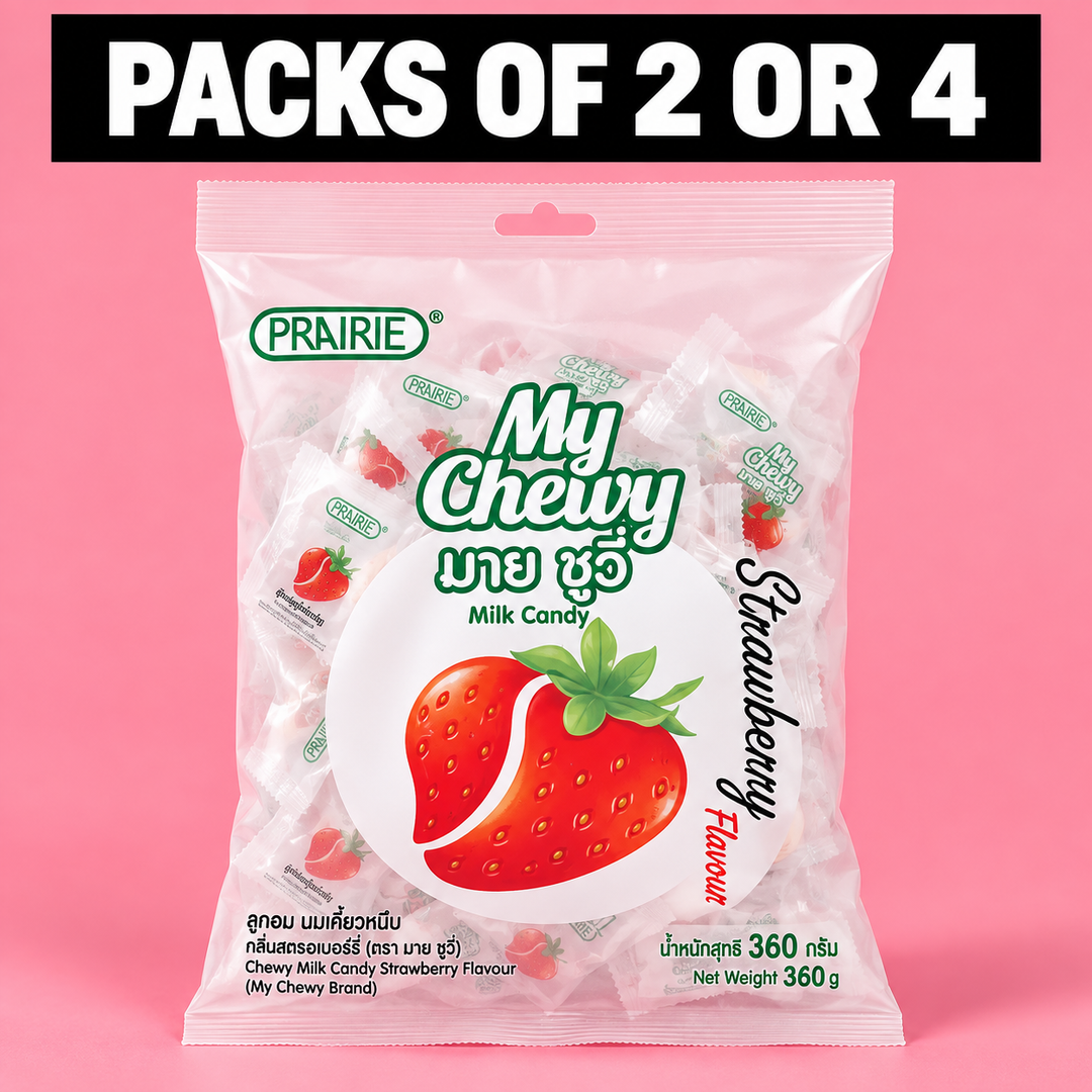 Prairie My Chewy Milk Candy Strawberry 360g – Multipack - product image
