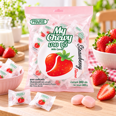 Prairie My Chewy Milk Candy Strawberry 360g – Multipack - lifestyle 1