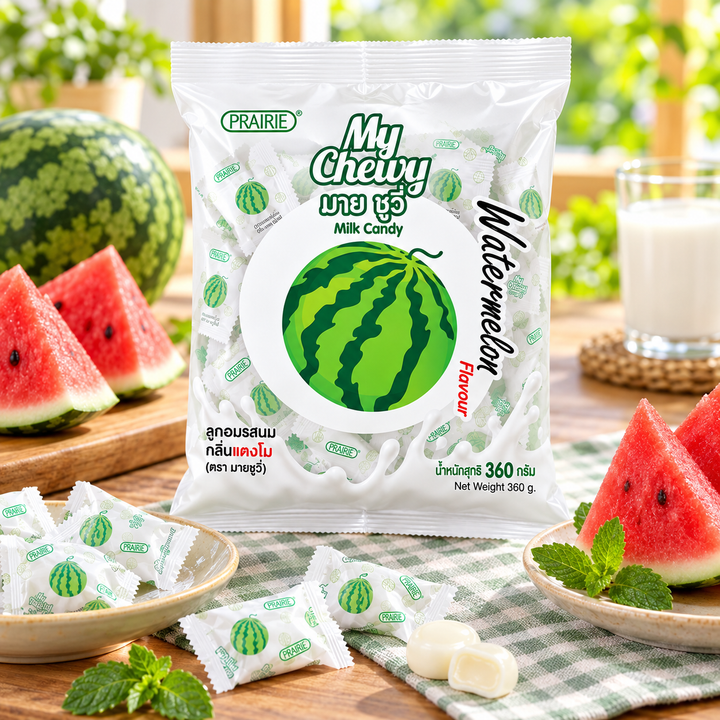 Prairie My Chewy Milk Candy Watermelon 360g – Multipack - lifestyle 1