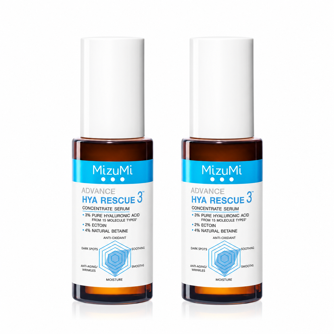 MizuMi Advance Hya Rescue Concentrate Serum — 2 × 30 ml — exact retail quantity