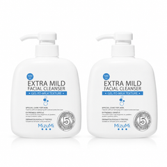 MizuMi Extra Mild Facial Cleanser — 2 × 500 ml — exact retail quantity