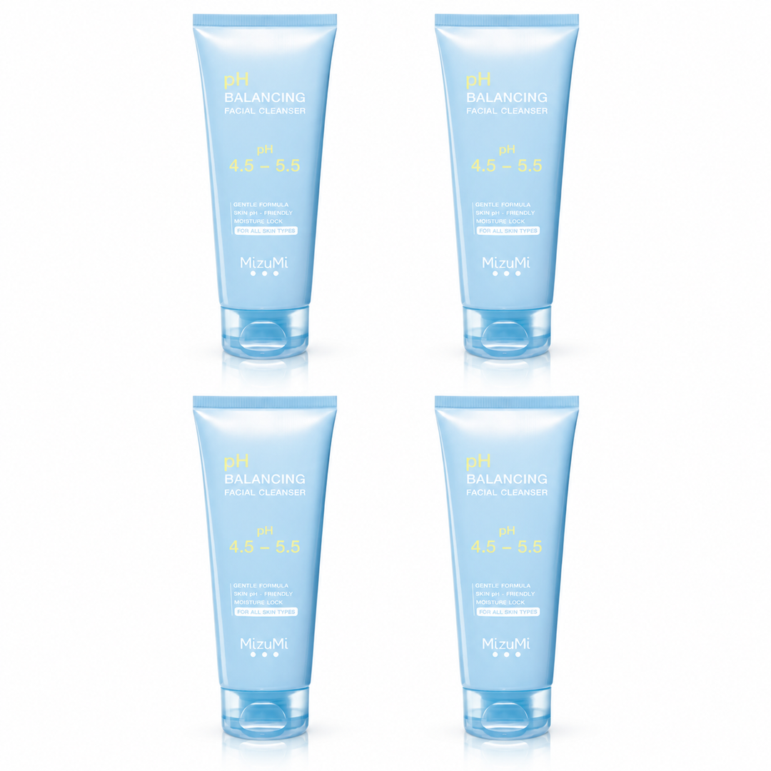 MizuMi pH Balancing Facial Cleanser — 4 × 100 ml — exact retail quantity