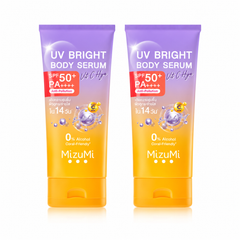MizuMi UV Bright Body Serum Vit C Hya SPF50+ PA++++ — 2 × 180 ml — exact retail quantity