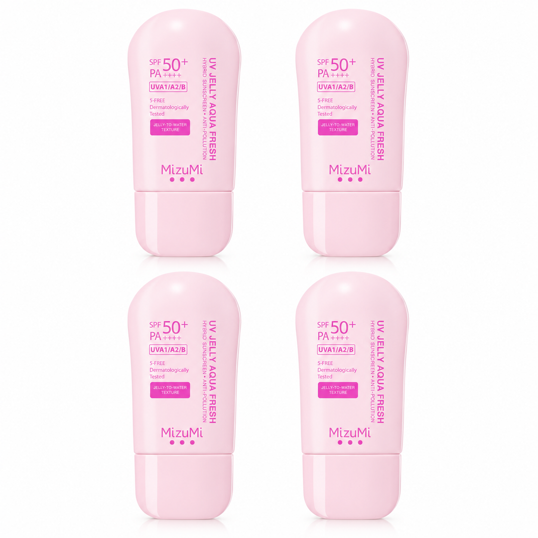 MizuMi UV Jelly Aqua Fresh SPF50+ PA++++ — 4 × 40 g — exact retail quantity