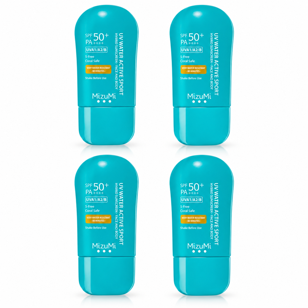 MizuMi UV Water Active Sport SPF50+ PA++++ — 4 × 40 g — exact retail quantity