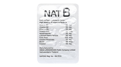 Mega We Care NAT B Complex – High-Potency Vitamin B Supplement | 100 Capsules