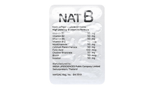 Mega We Care NAT B Complex – High-Potency Vitamin B Supplement | 100 Capsules