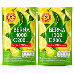 NatureGift Berna 1000 C200 Lemon Drink — 2 × 5 sachets — complete bundle showing exactly 2 retail packs of 5 sachets