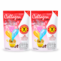 NatureGift Collagen Coffee with Vitamins C & B12 — 2 × 5 sachets — complete bundle showing exactly 2 retail packs of 5 sachets