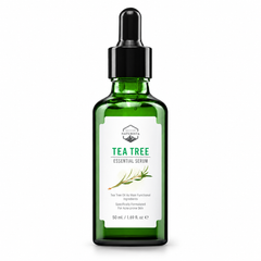 Naturista tea tree essential serum 50ml — complete product contents on white background